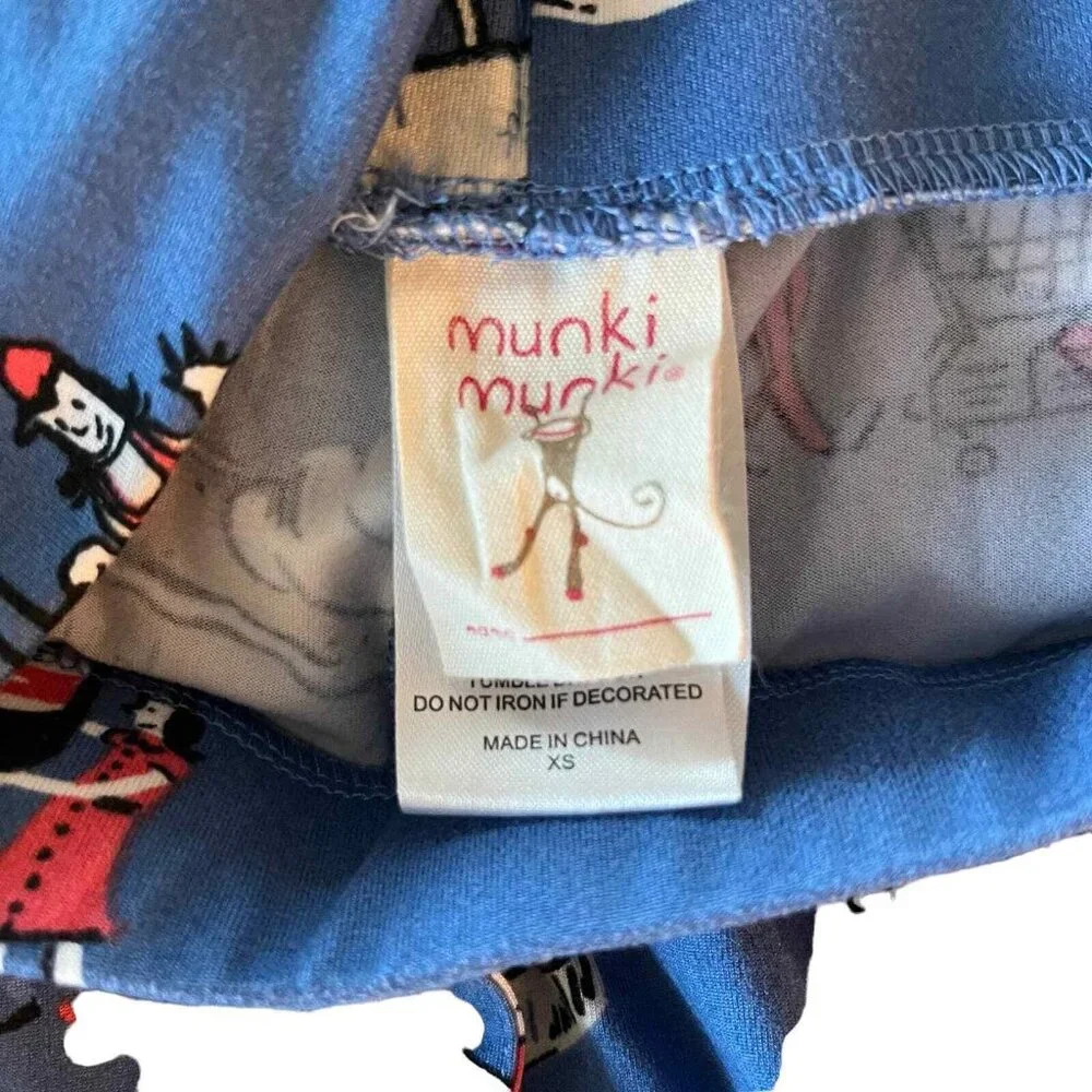 Munki Munki Classic Pajama Set Costco Theme Blue Wine Shopping Homemaker XS‎